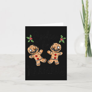 Cartão Biscoitos de Gengibre Assustadores para o Natal de