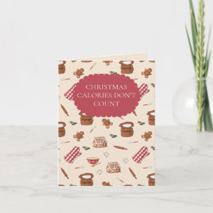 Cartão Biscoitos de Natal Engraçados de Gengibre