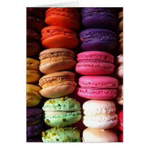 Cartão biscoitos macaron