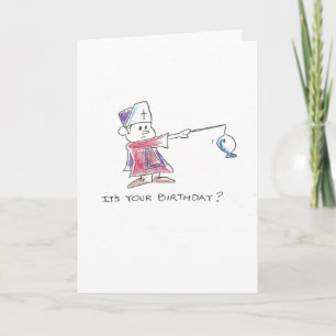 Cartão Bishop fish birthday