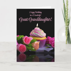 Cartão Bisneta Feliz Aniversário Linda Cupcake