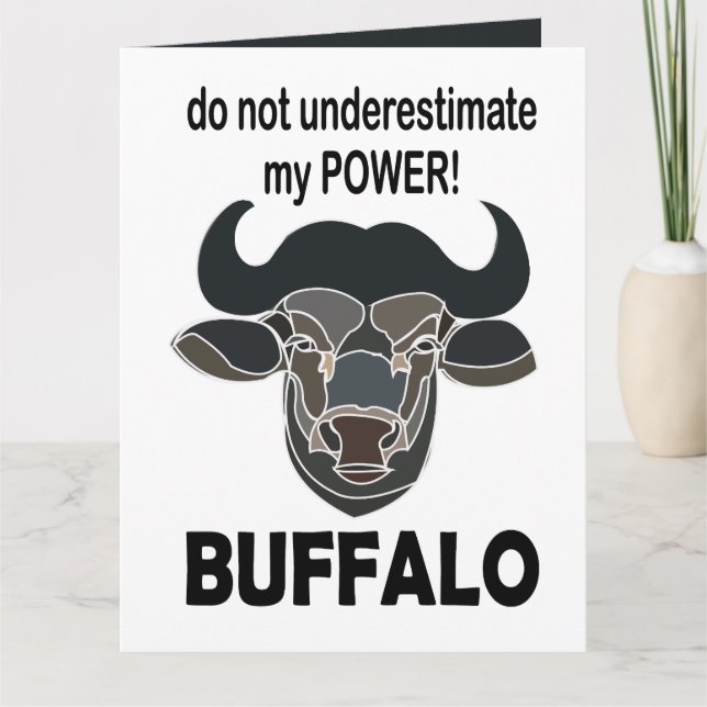 Cartão Bison Animal Buffalo (Frente)