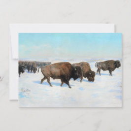 Cartão Bison in the Snow (por Rosa Bonheur)
