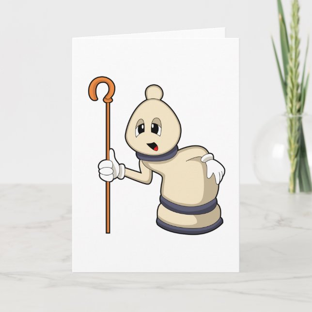 Cartão Bispo de xadrez no xadrez (Frente)