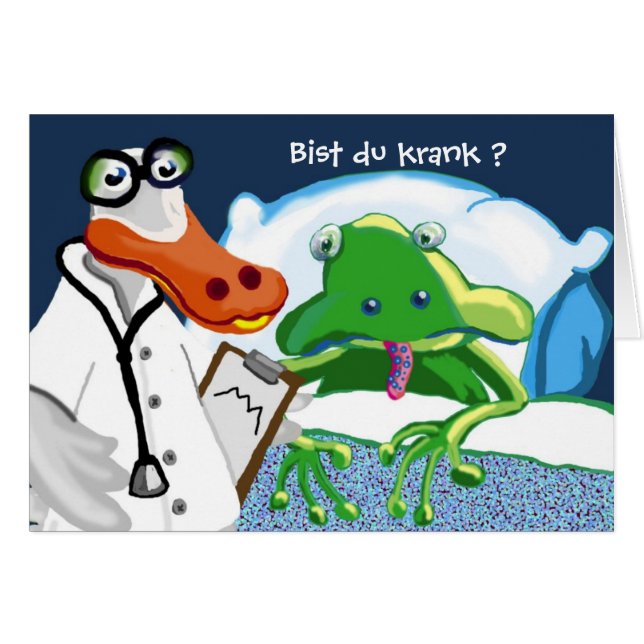 Cartão Bist du krank? (Frente Horizontal)