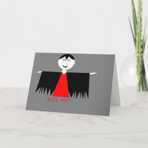 Cartão "Bite-me" Hallowe'en Card