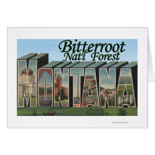 Cartão Bitterroot Nat'l Forest, Montana