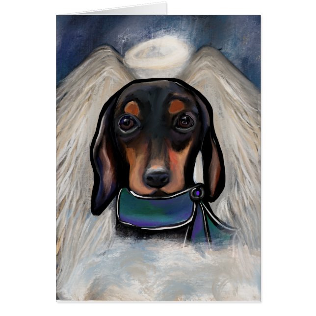 Cartão Black and Tan Dachshund (Frente)