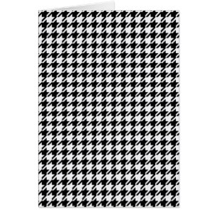 Cartão Black and White Houndstooth by Shirley Taylor