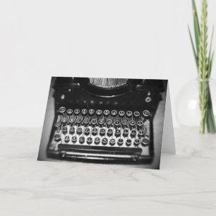 Cartão Black and White Typewriter