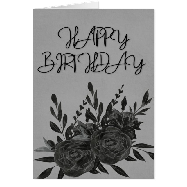 Cartão Black Blooms (Frente)