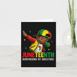 Cartão Black Boy Juneteten Lembrando meus ancestrais