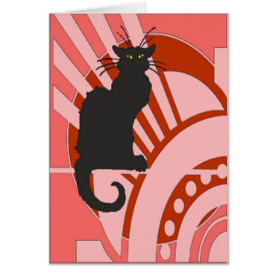 Cartão Black Cat Art Deco