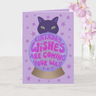Cartão Black Cat Birthday Fortune