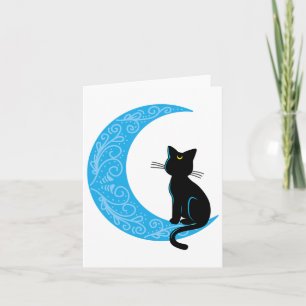 Cartão Black Cat Crescent Moon Sailor Mãe