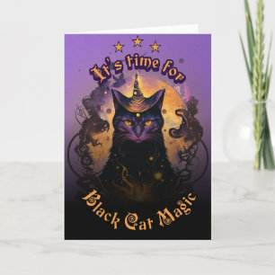 Cartão Black Cat Magic Halloween