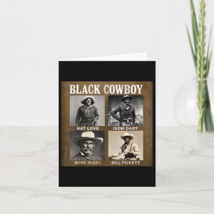 Cartão Black Cowboy Ocidental Rodeo Melanin História Negr