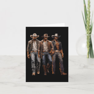 Cartão Black Cowboy Ocidental Rodeo Melanin História Negr