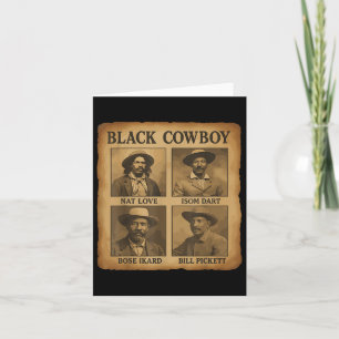 Cartão Black Cowboy Ocidental Rodeo Melanin História Negr