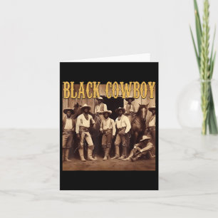 Cartão Black Cowboy Western Rodeo Melanin História Negra