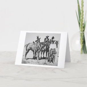 Cartão Black Cowboys at Bonham, Texas, c.1890 (b/w photo)