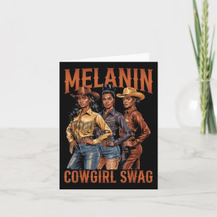 Cartão Black Cowgirl Vibes Melanin Black History Texas We