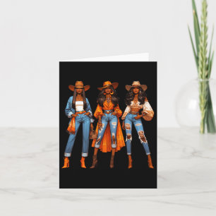 Cartão Black Cowgirl Western Rodeo Melanin