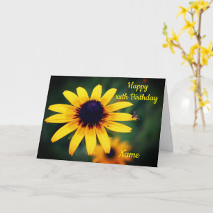 Cartão Black Eyed Susan Flower Personalizada Aniversário