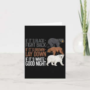 Cartão Black Fight Brown Down White Boa Noite Bebê Engraç