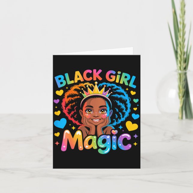Cartão Black Girl Magic African Girl Hbcu  (Frente)