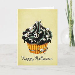 Cartão Black Halloween Cupcake