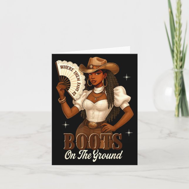 Cartão Black History Boots On The Ground Cowgirl Western  (Frente)