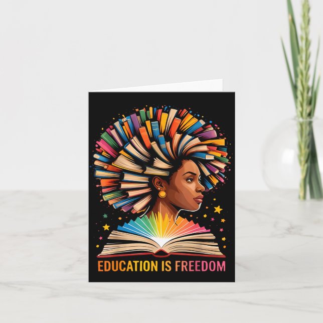 Cartão Black History Education Is Dom Books Black History (Frente)