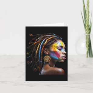 Cartão Black History Mês de Arte Preta de Cabelo