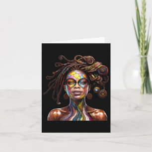 Cartão Black History Mês de Arte Preta de Cabelo