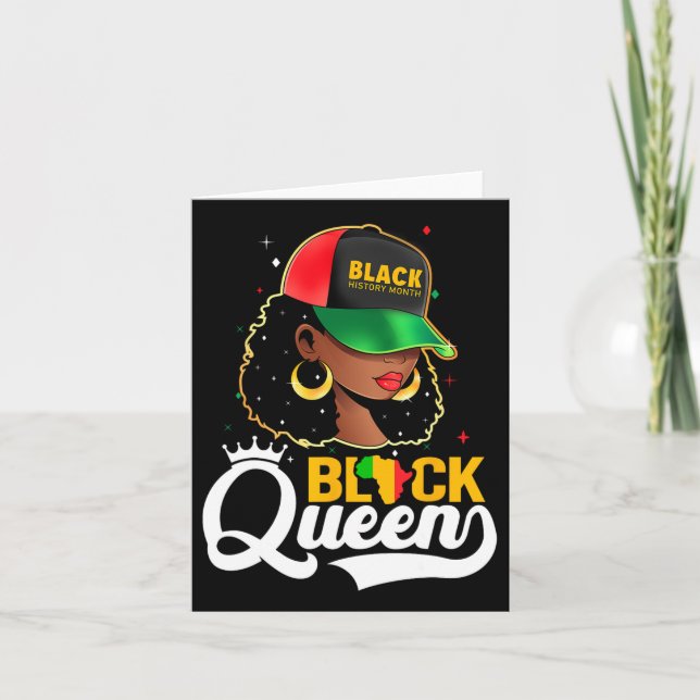 Cartão Black History Month Black Queen (Frente)