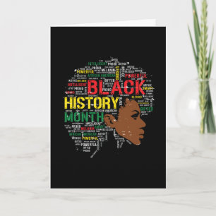 Cartão Black History Month Black Woman Afro