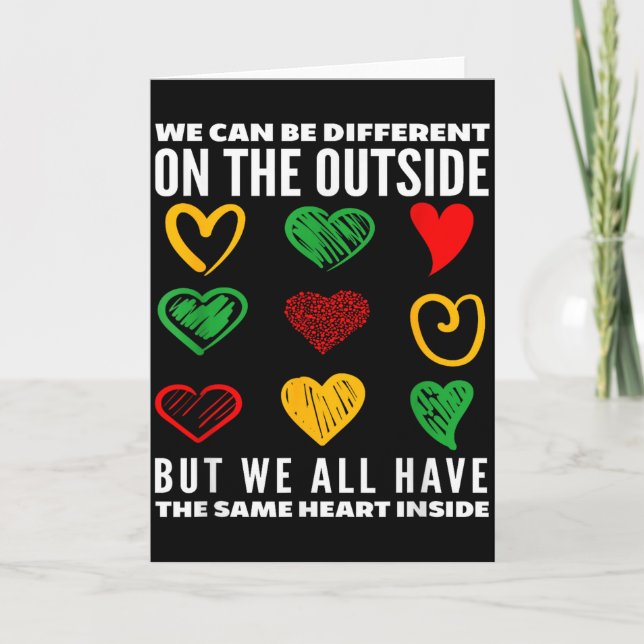 Cartão Black History Month Same Heart Inside  (Frente)