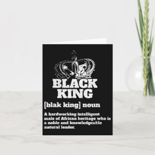 Cartão Black King Definition African American Orgulho Bla