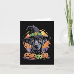 Cartão Black Labrador Retriever Halloween Para Homens Mul