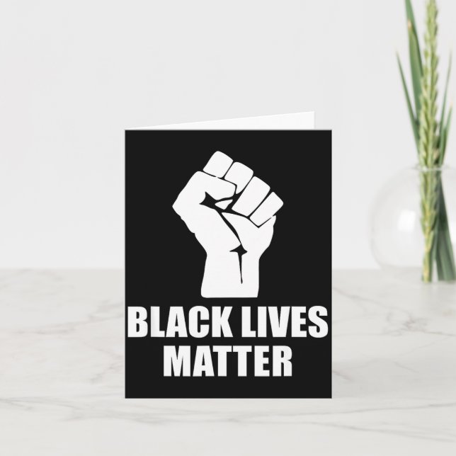 Cartão Black Lives Blm Human Rights Black History Month  (Frente)