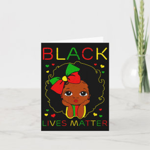 Cartão Black Lives Problem Little Melanin Princess Black