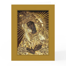 BLACK MADONNA em Ouro Riza Oklad Revetação