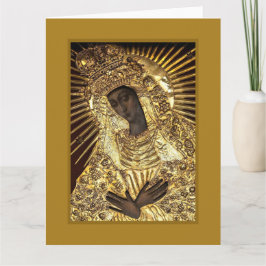 Cartão BLACK MADONNA em Ouro Riza Oklad Revetação