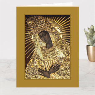 Cartão BLACK MADONNA em Riza Oklad, Ouro 