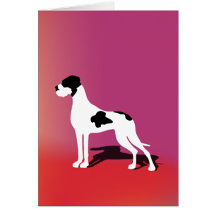 Cartão Black Piebald Great Dane