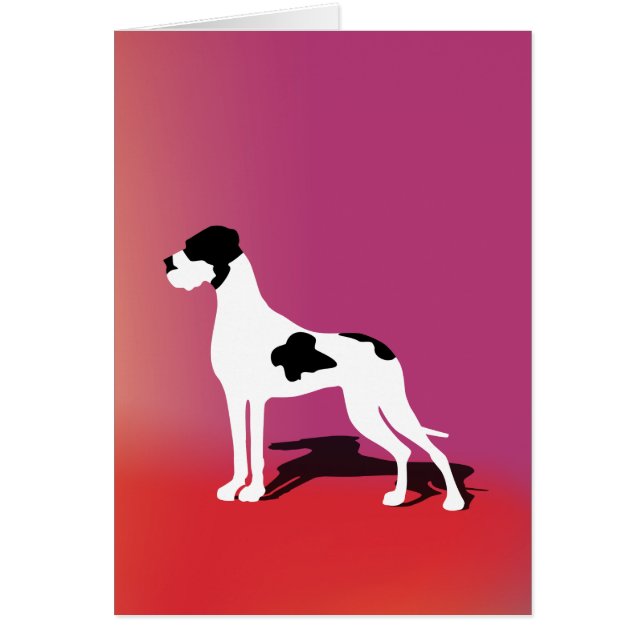 Cartão Black Piebald Great Dane (Frente)