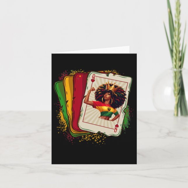 Cartão Black Queen Of Hearts Card Deck Game - Preto Ortod (Frente)