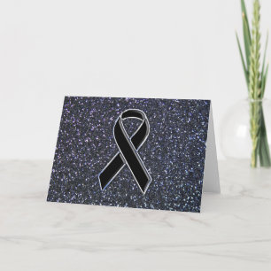 Cartão Black Ribbon Awareness Accent Decor