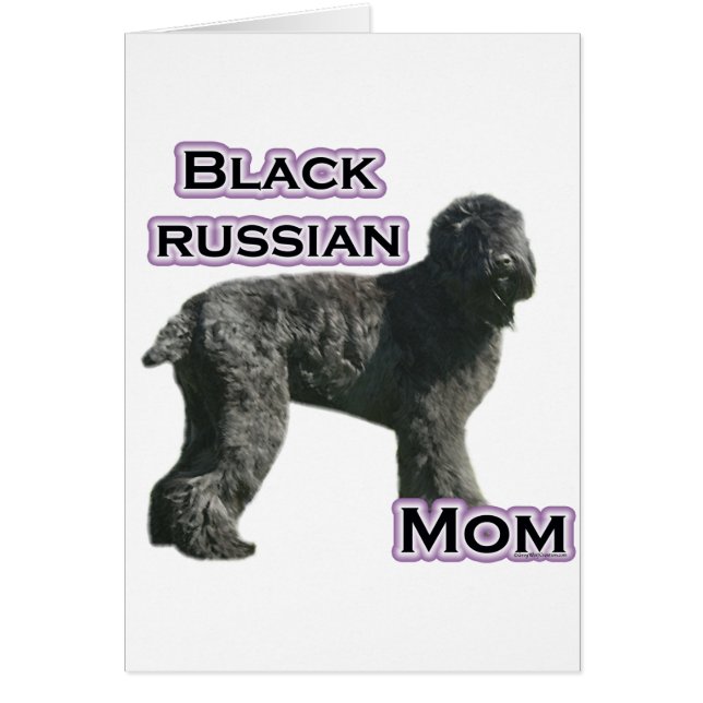 Cartão Black Russian Terrier Mãe 4 (Frente)